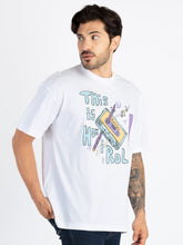 Mens Printed Round Neck Oversized T-Shirt